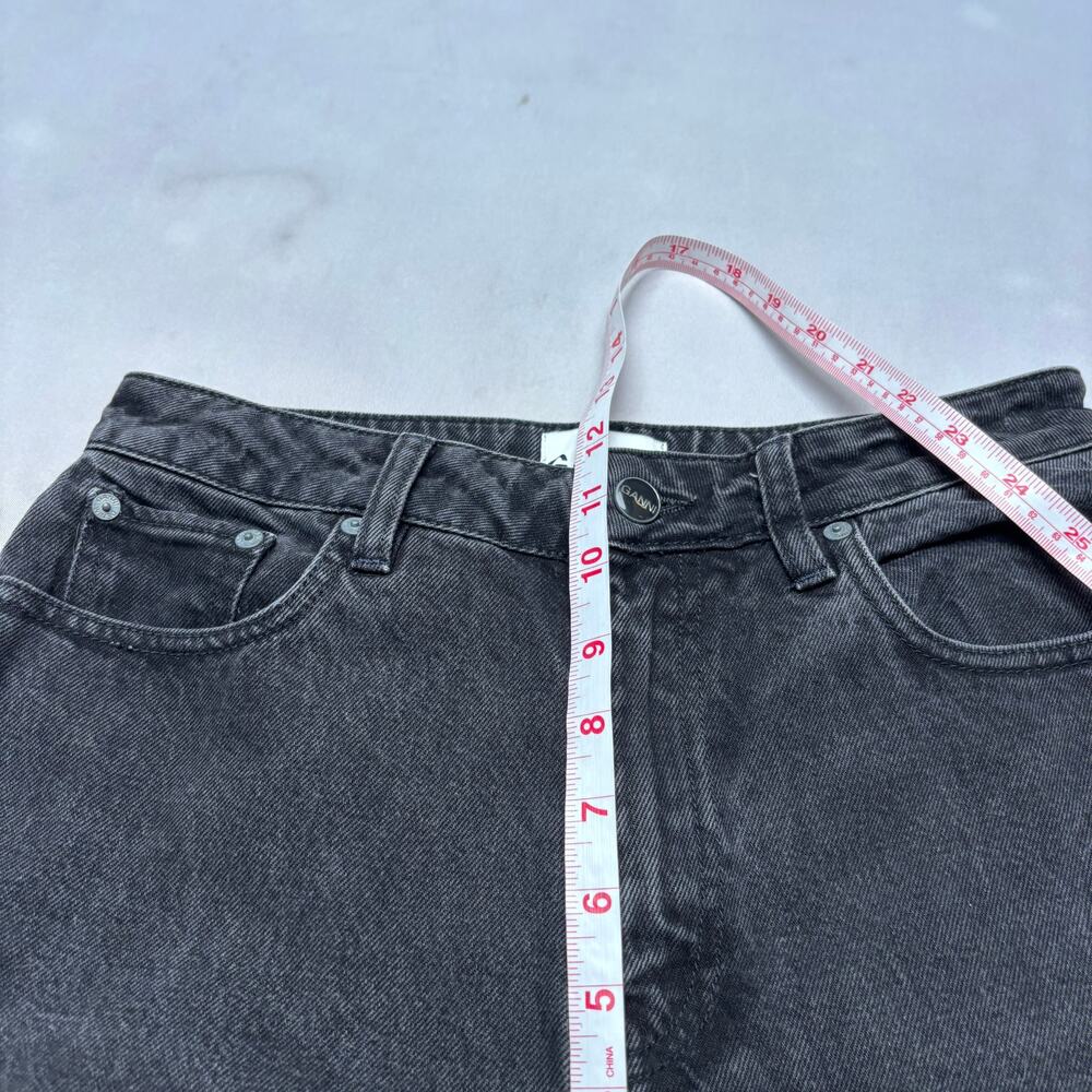 GANNI Misy High Rise Cropped Jeans Women's 29 Black Denim Minimalist - Picture 6 of 15